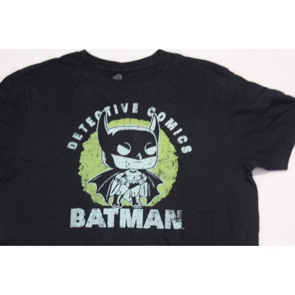 Pops Men Black Tee Shirt Batman Short Sleeve Size Large - Picture 3 of 8